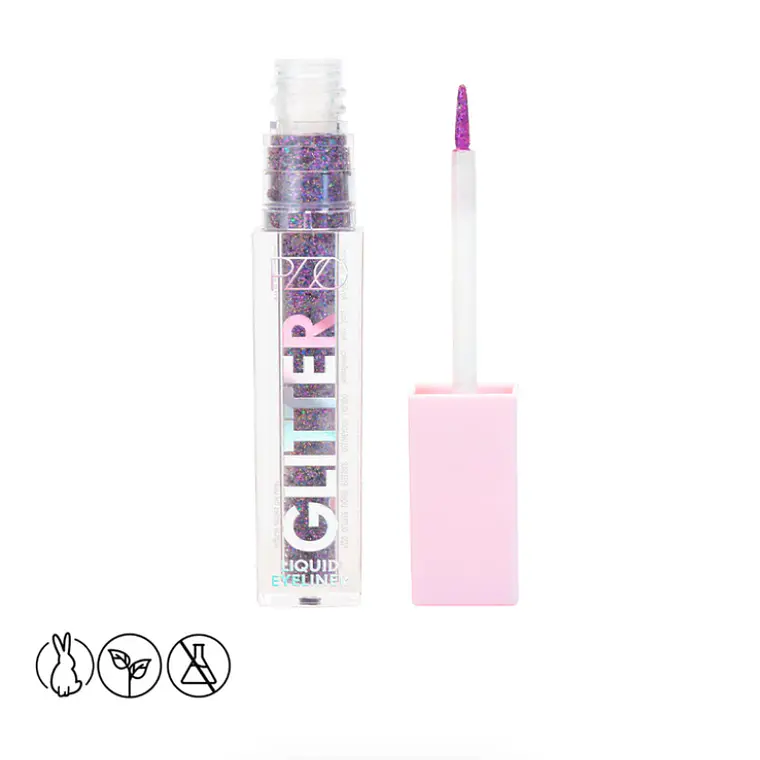 Glitter Liquid Eyeliner Glow Fest Purple Move 1