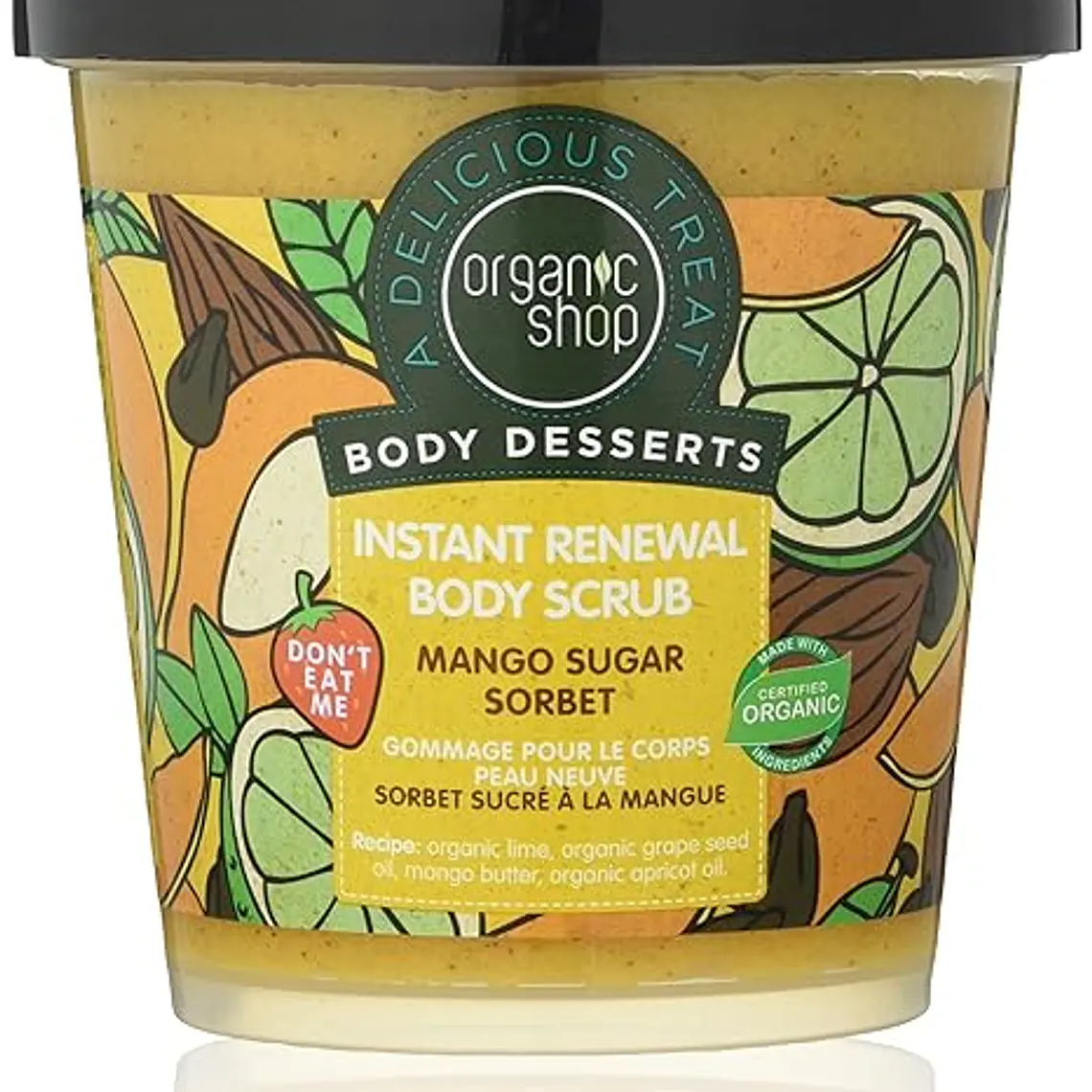 Organic Shop Corporales Mango Azúcar Sorbete Exfoliante Corporal 450 ml 1