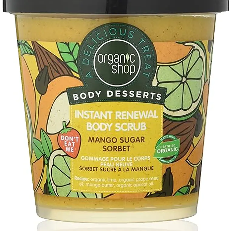Organic Shop Corporales Mango Azúcar Sorbete Exfoliante Corporal 450 ml 1