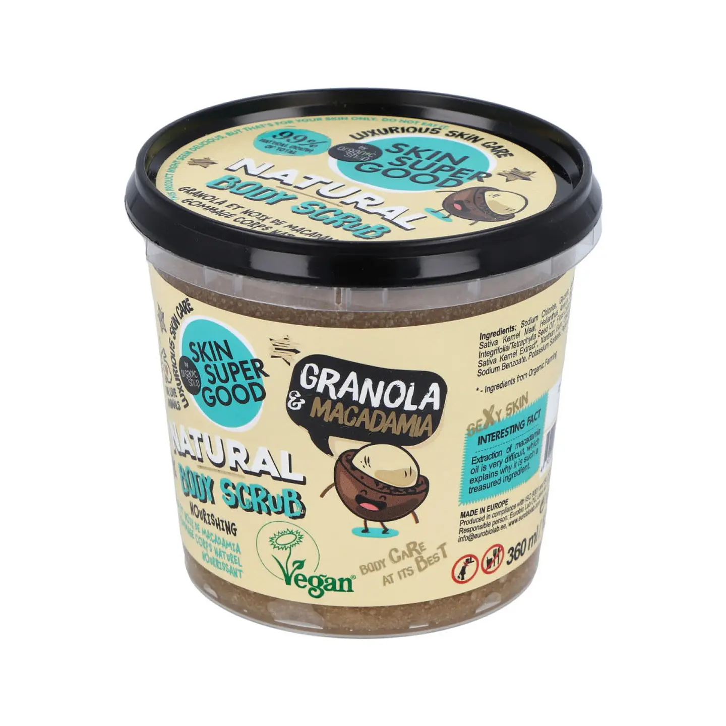 Exfoliante Corporal Granola y Macadamia 360ml - ORGANIC SHOP 1