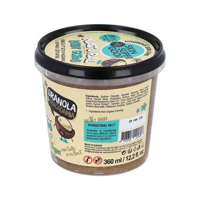 Exfoliante Corporal Granola y Macadamia 360ml - ORGANIC SHOP 2
