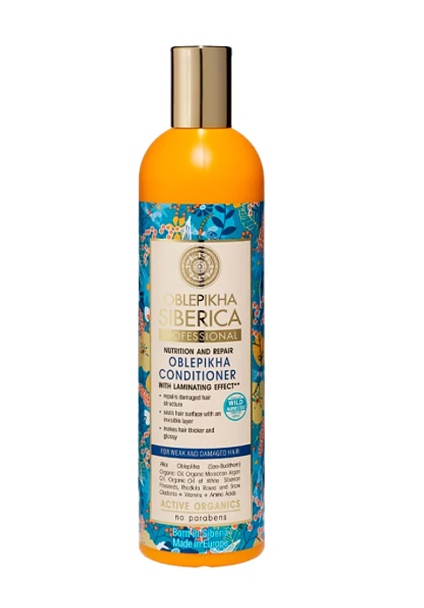 Acondicionador cabello Débil y Dañado Espino Amarillo Oblepikha Natura Siberica 400 ml