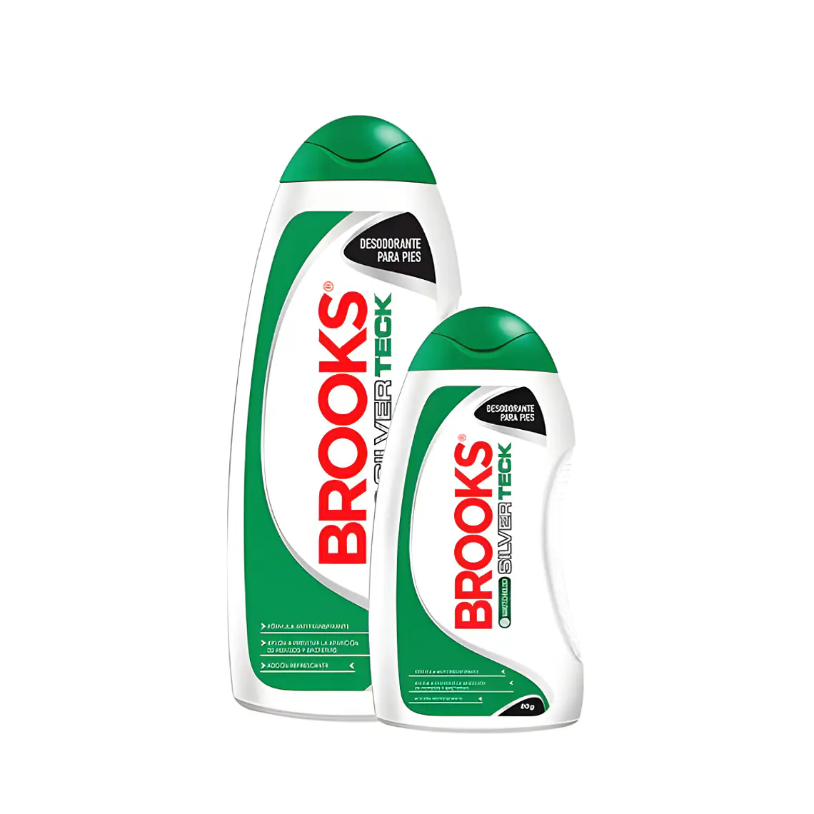 Pack Talco Broocks Polvo Silver 220gr + Talco Polvo Silver 80gr  1