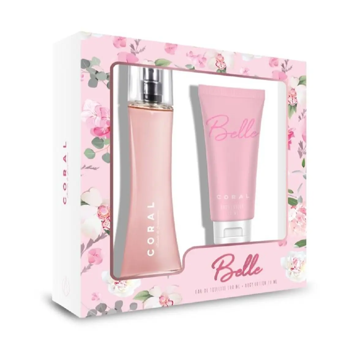 Estuche Coral Belle Fragancia 100ml + Loción Corporal 70ml 1