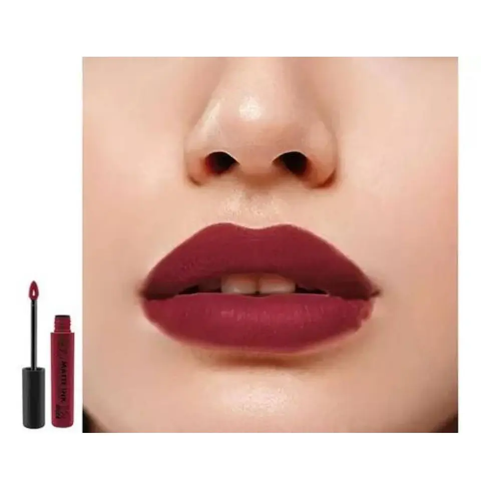 Labial Líquido Larga Duración Matte Ink 12 horas Positive Red En Blister - PETRIZZIO 2