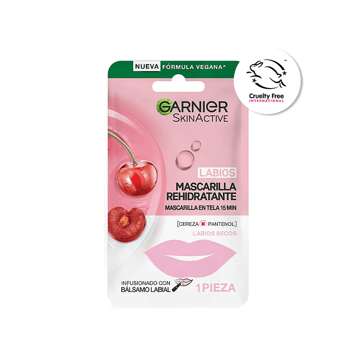 Mascarilla Lip Mask Cherry Hidra Bomb - GARNIER (VENCIMIENTO 30-11-2024) 1