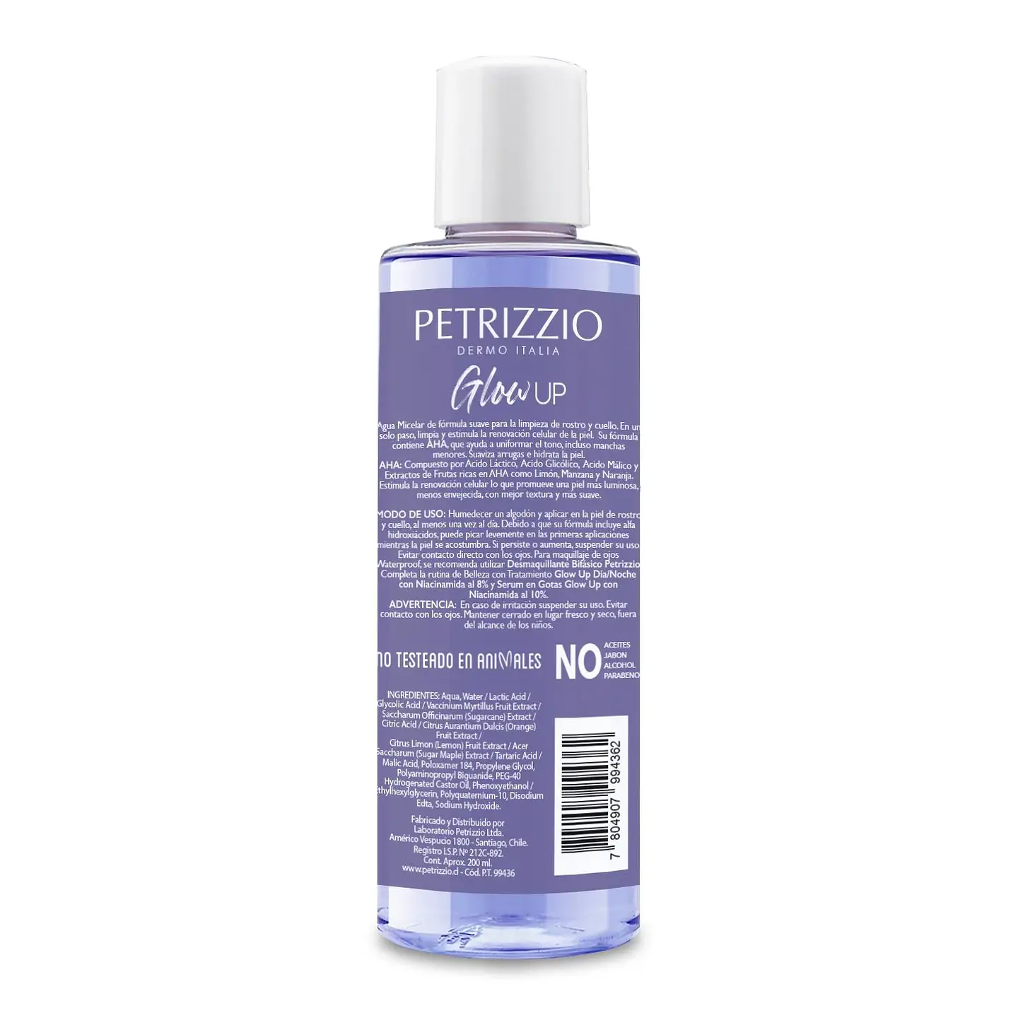 Agua Micelar AHA Glow Up 200 ml - PETRIZZIO 2