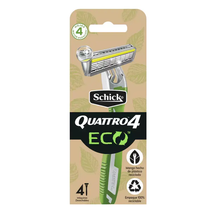 Máquina Afeitar Quattro Eco x4 - SCHICK 2