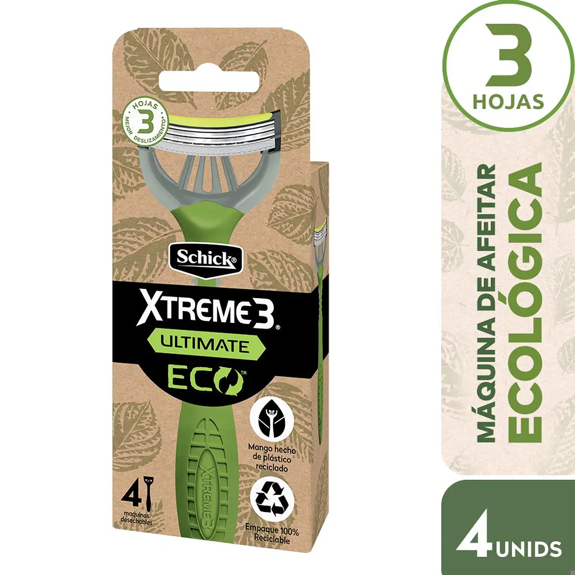 Máquina Afeitar Quattro Eco x4 - SCHICK 1