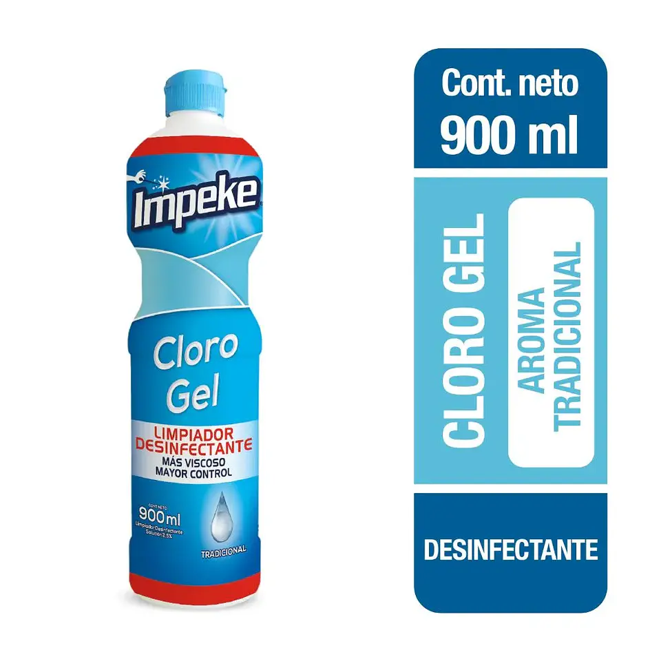 Cloro Gel Tradicional 900ml - IMPEKE 1