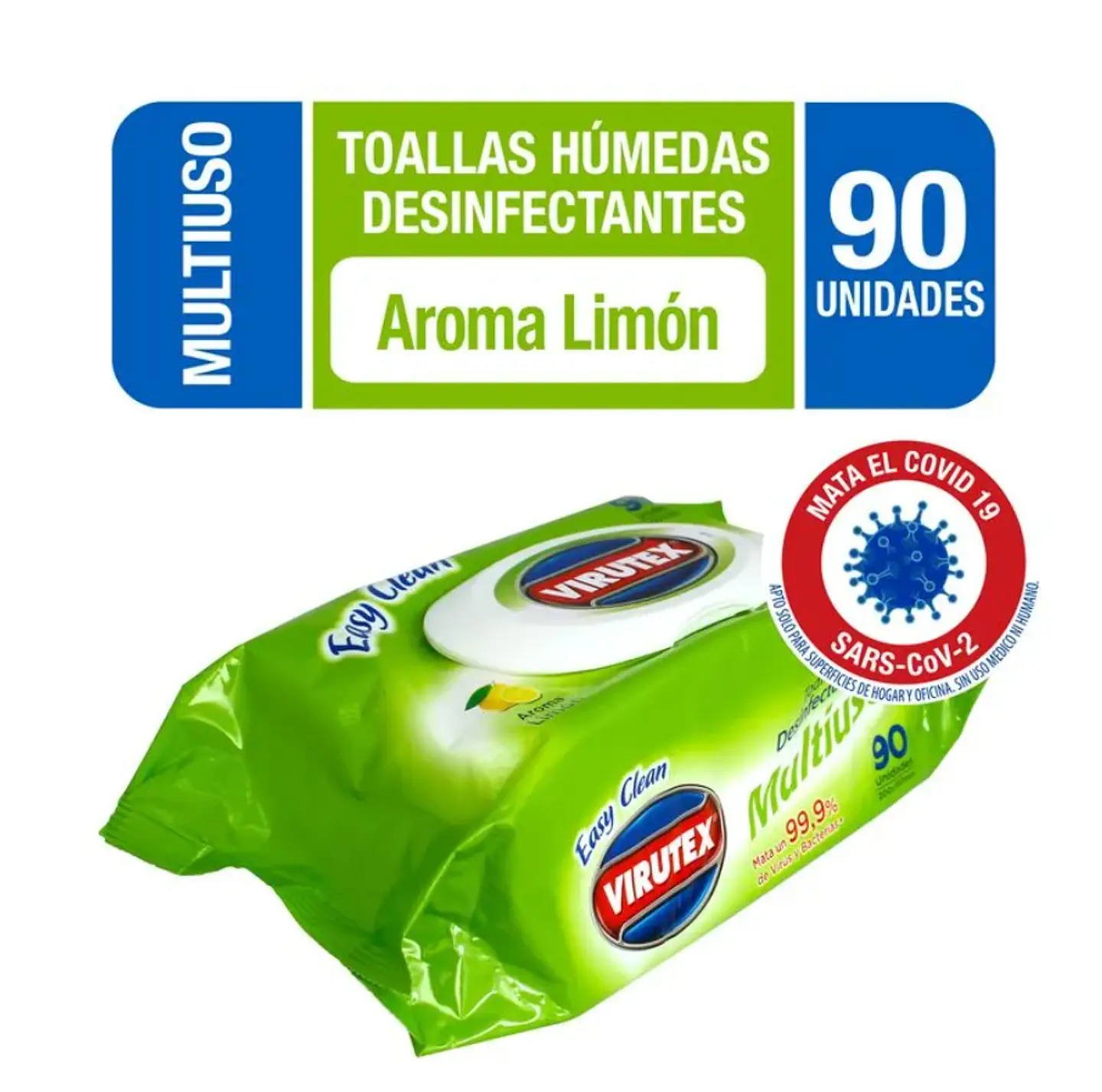 Toalla Desinfectante Limon X90 Un Virutex 1