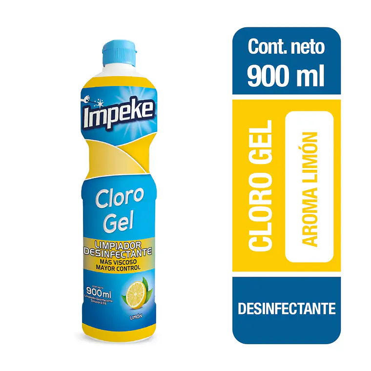 Cloro Gel Aroma Limón 900ml - IMPEKE 1