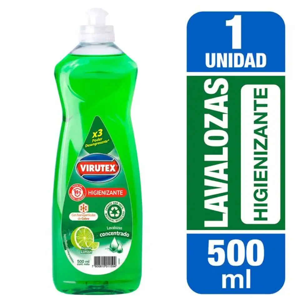 Lavaloza Higienizante 500 ML VIRUTEX 1