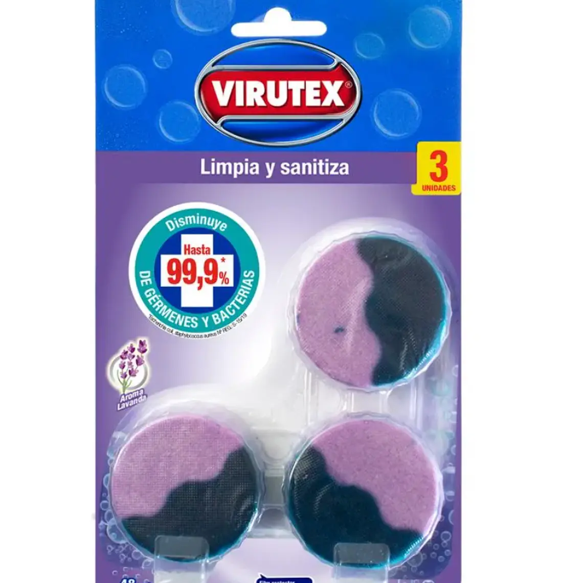 Pastilla Inodoro Estanque Lavanda X3 VIRUTEX 1