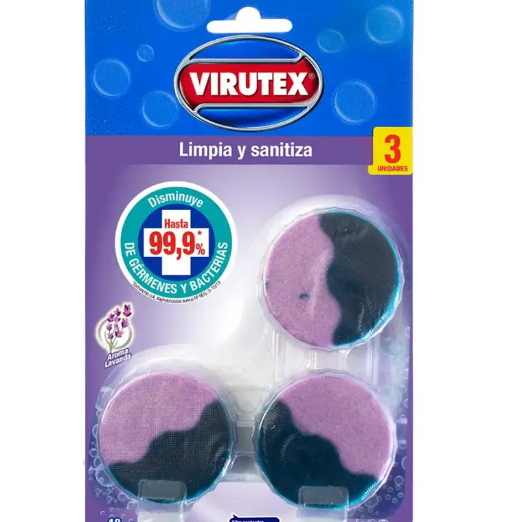 Pastilla Inodoro Estanque Lavanda X3 VIRUTEX 1