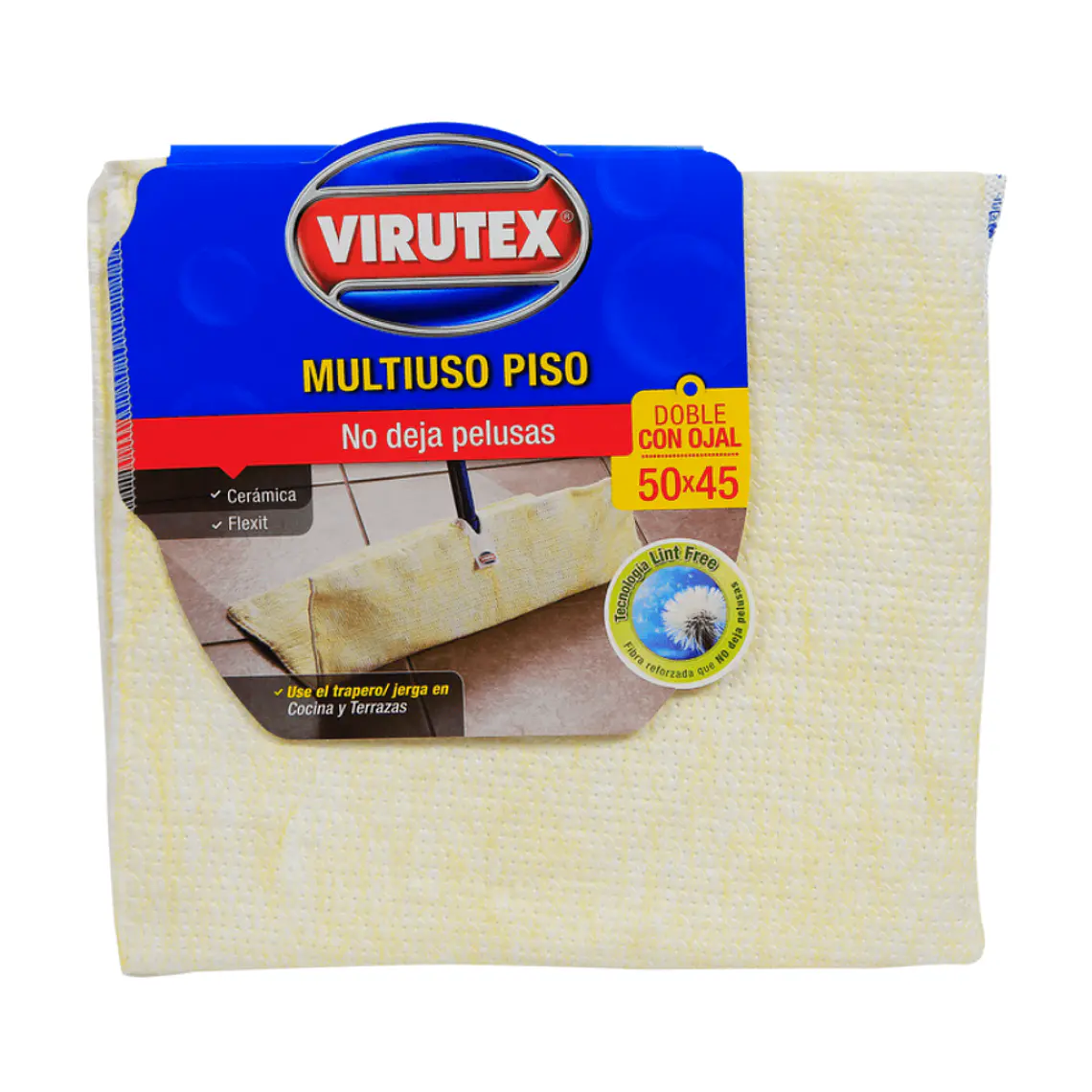 Trapero Algodon Doble Con Ojal 45 X 50 Clasica VIRUTEX 1