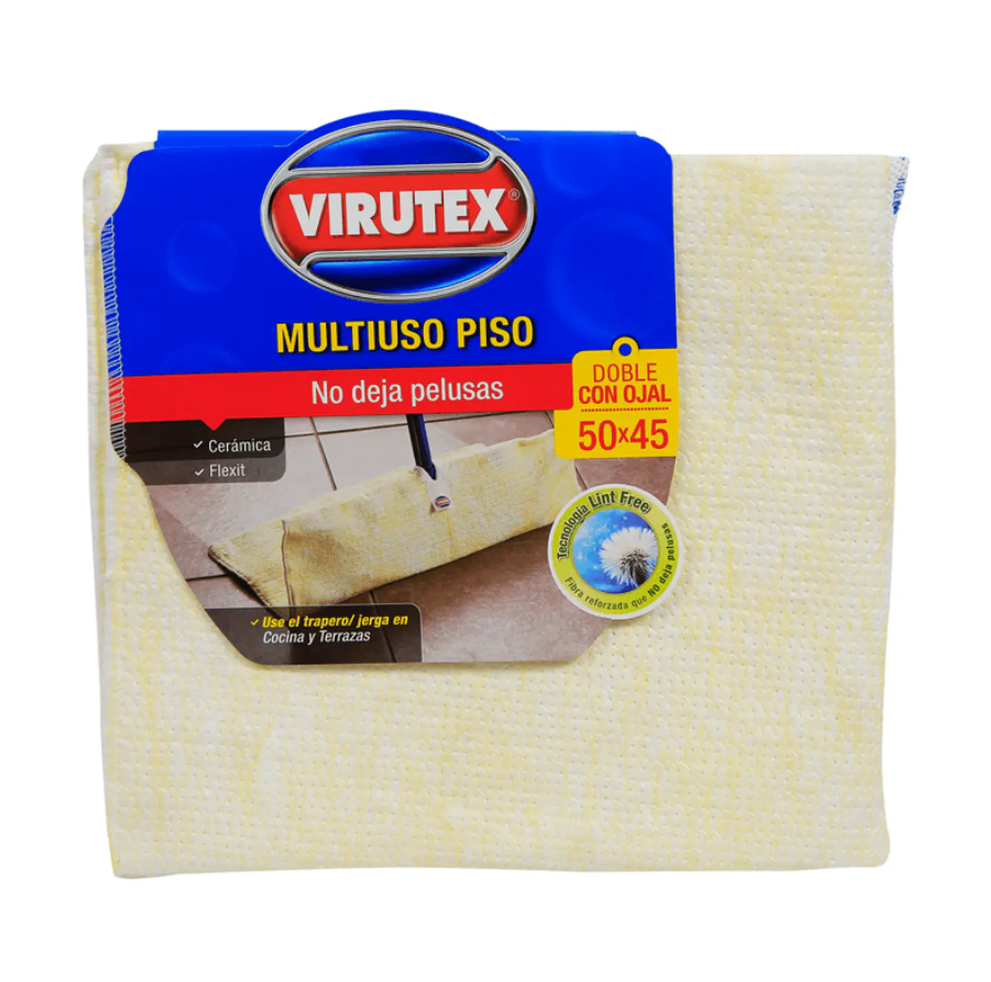 Trapero Algodon Doble Con Ojal 45 X 50 Clasica VIRUTEX 1