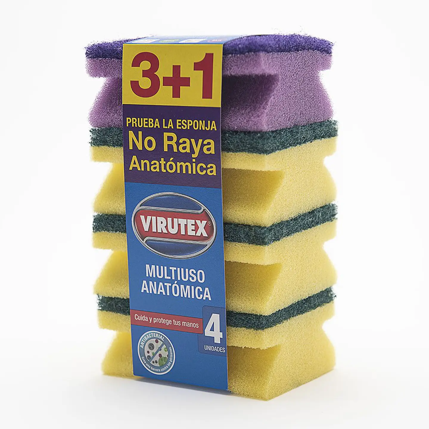 Esponja Acanalada 3+1 Clasica Virutex 1