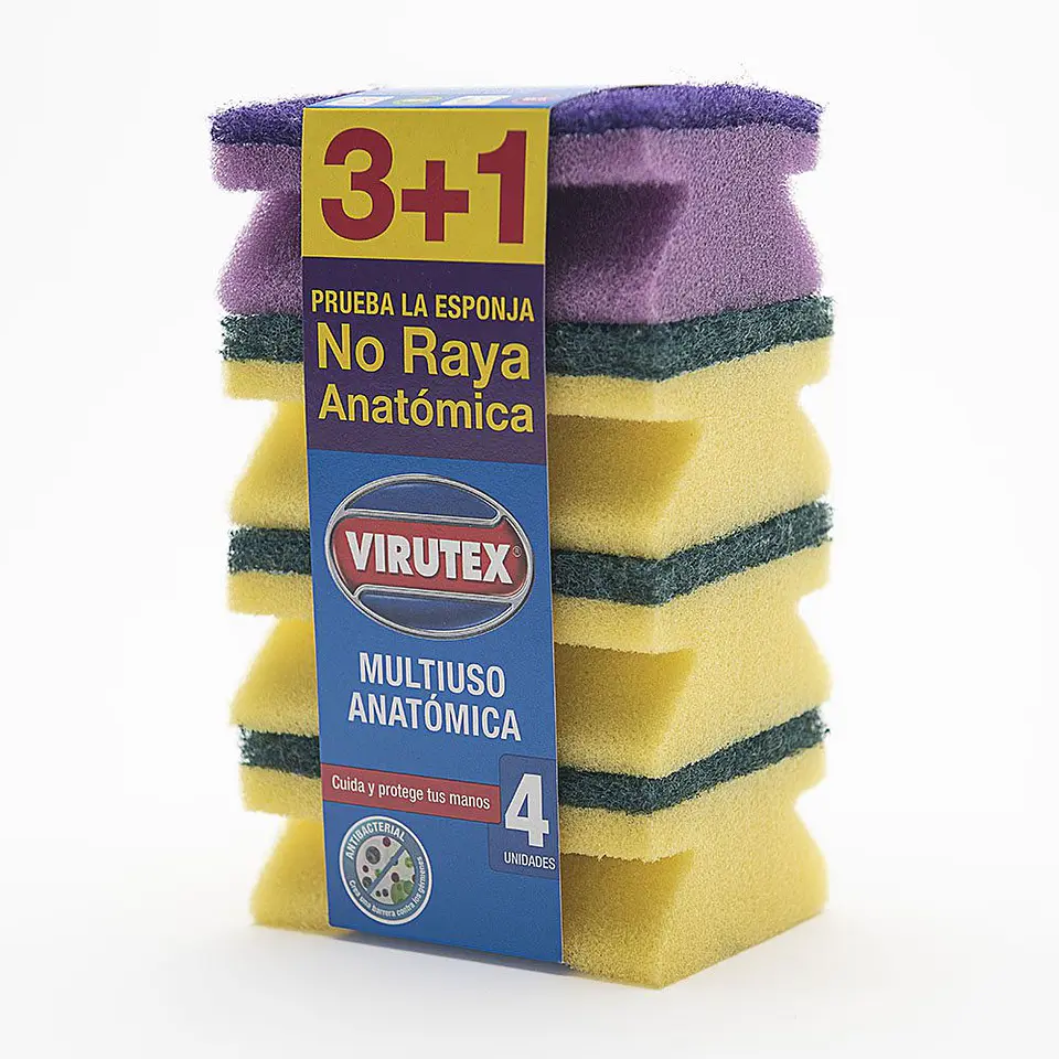 Esponja Acanalada 3+1 Clasica Virutex 1