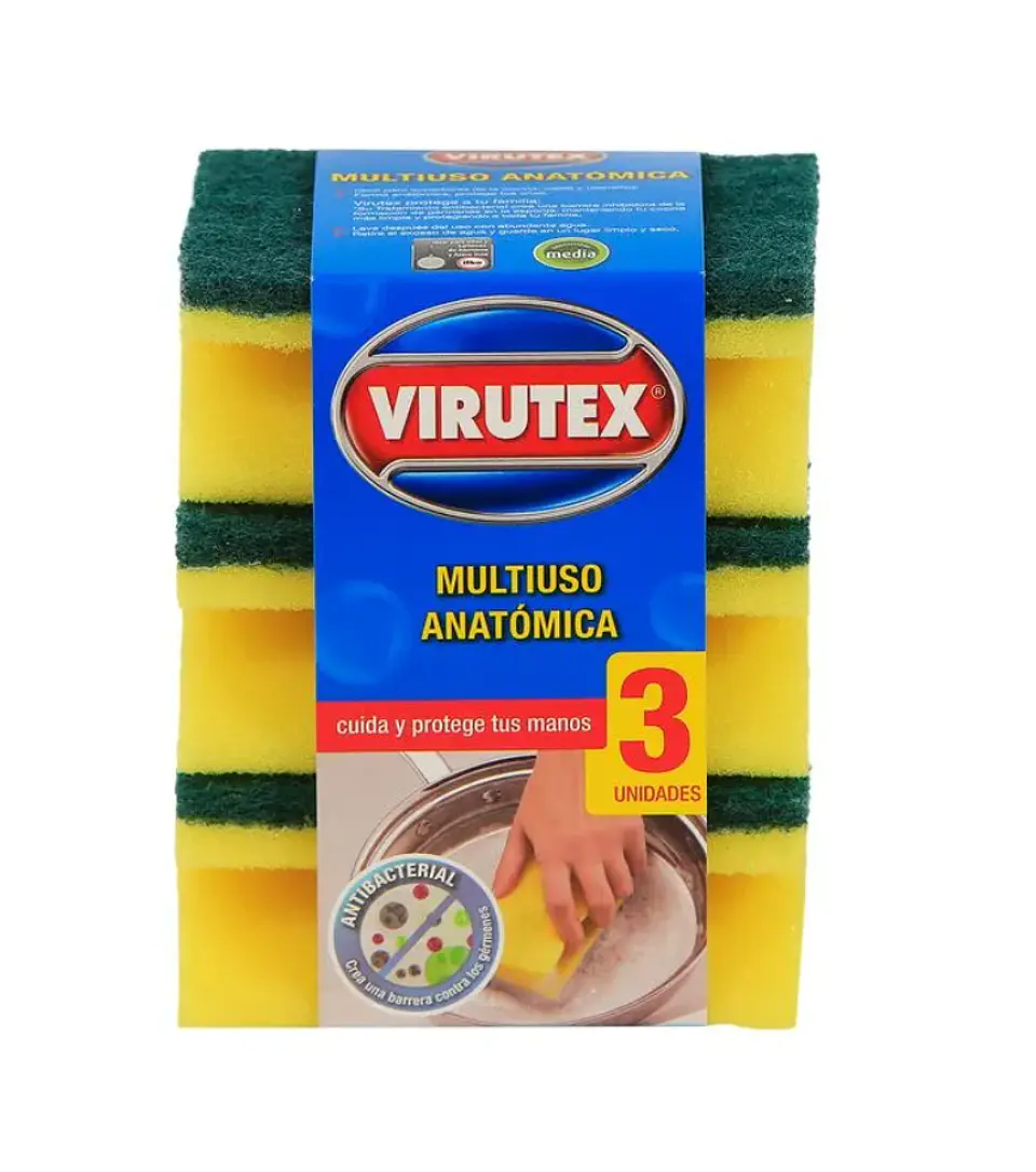 Esponja Acanalada x3 Clasica Virutex 1