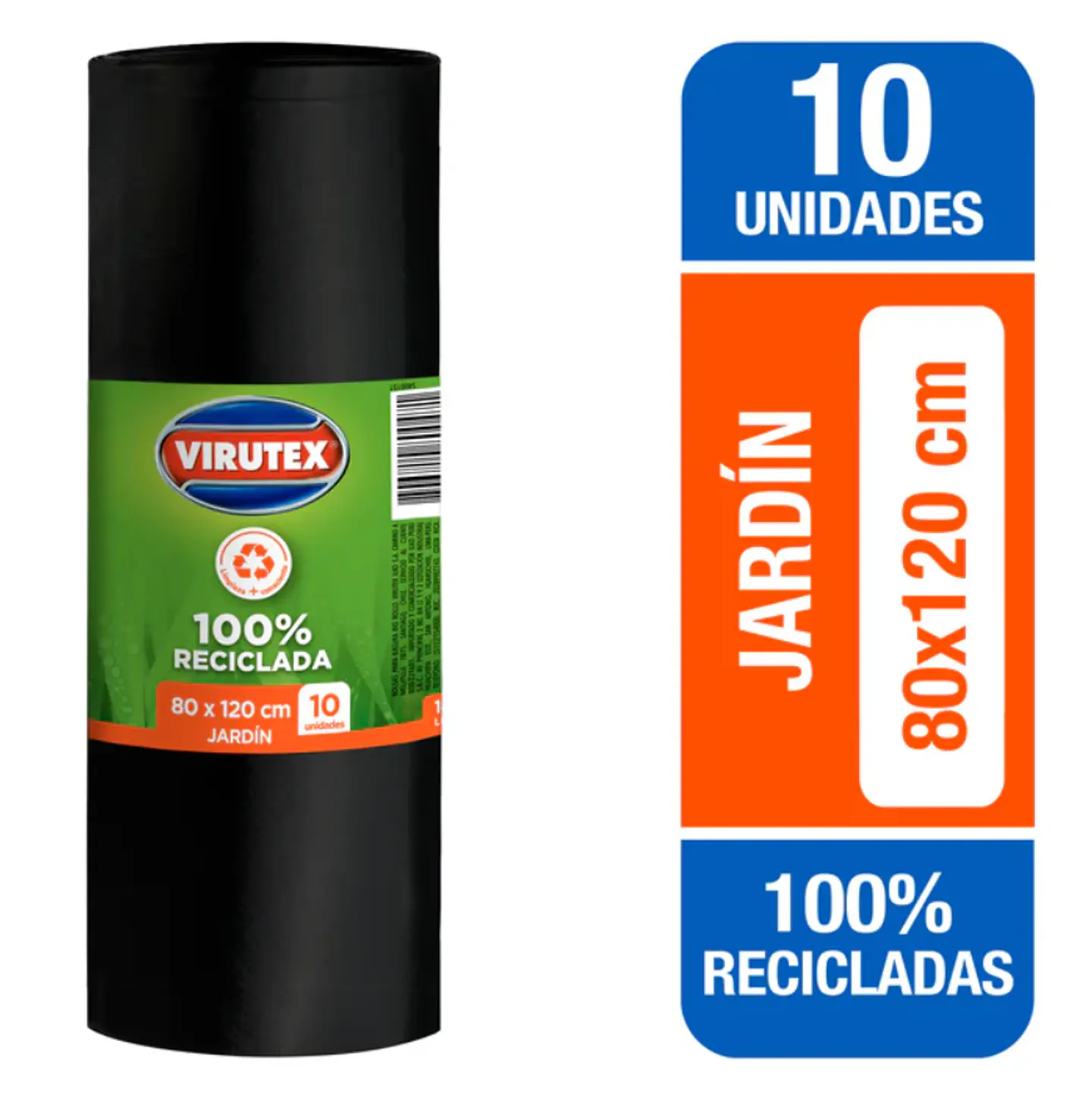 Bolsa Basura Bio Rollo 80 X 120 Cm Un 10 Clasica VIRUTEX 1