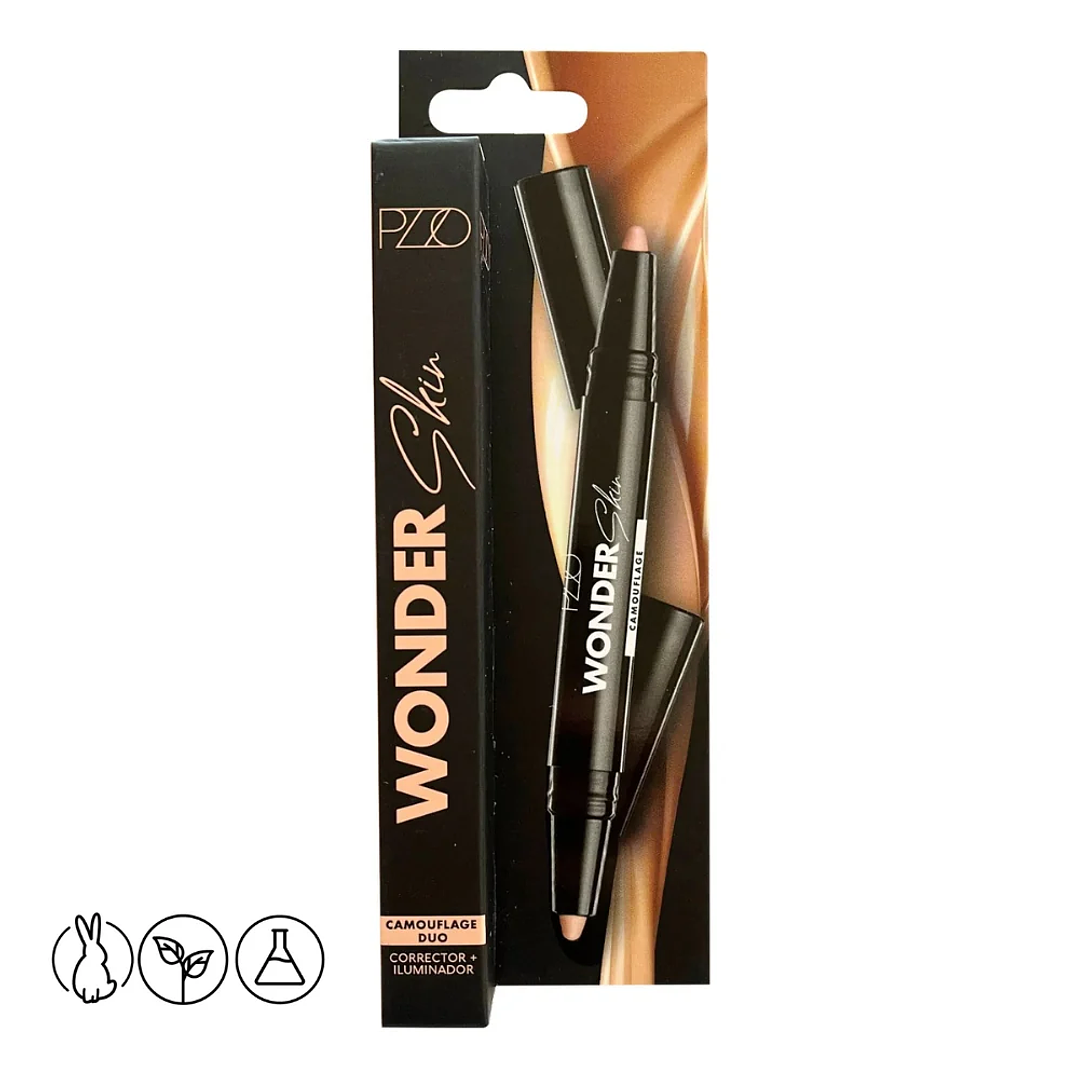 Corrector + iluminador Camouflage Duo Wonder Skin - PETRIZZIO 1