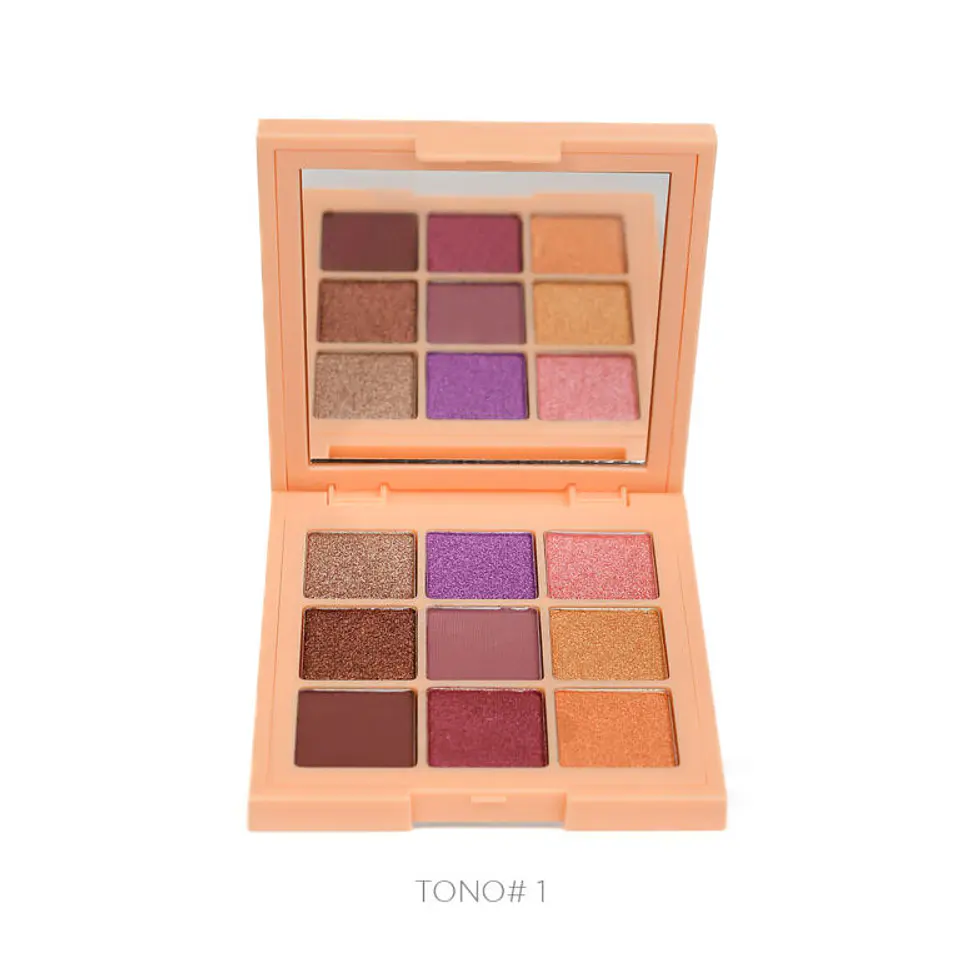 Sombra x9 Colores Radiant con Espejo Tono  #1 - DOLCE BELLA 1