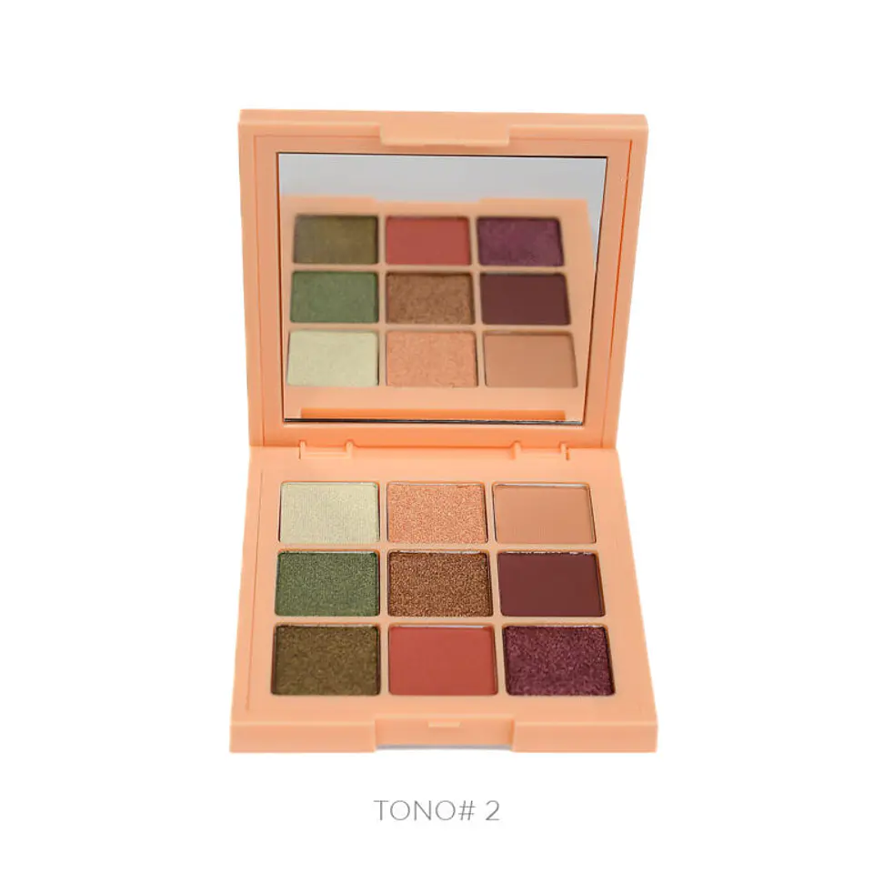 Sombra x9 Colores Radiant con Espejo Tono  #2 - DOLCE BELLA 1