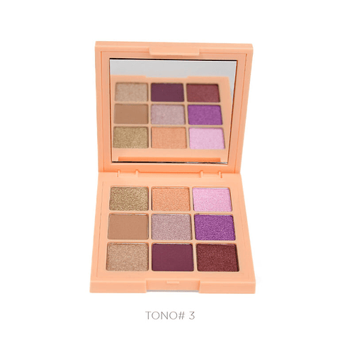 Sombra x9 Colores Radiant con Espejo Tono  #3 - DOLCE BELLA