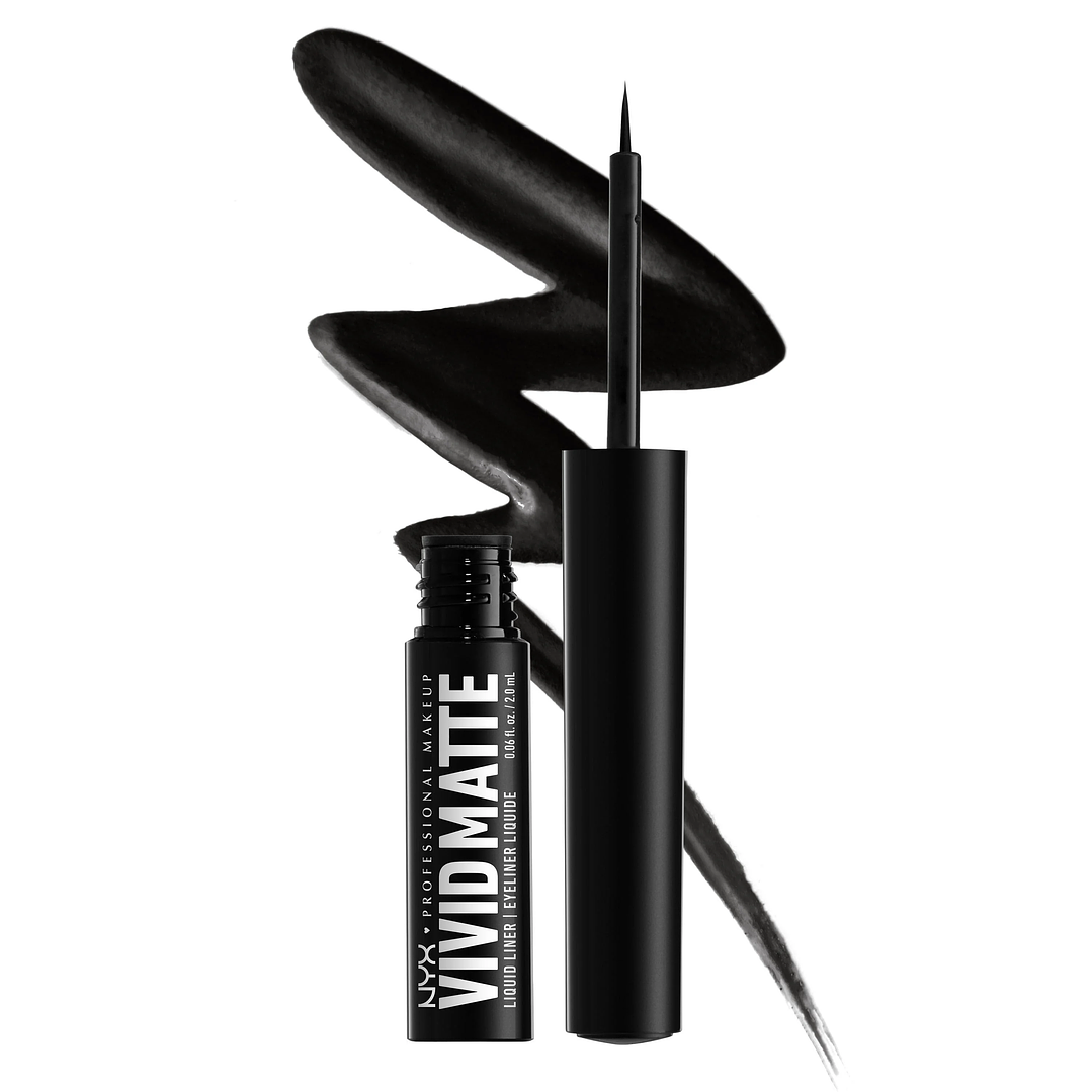Delineador De Ojos Líquido Vivid Matte Liquid Liner Black - NYX 2