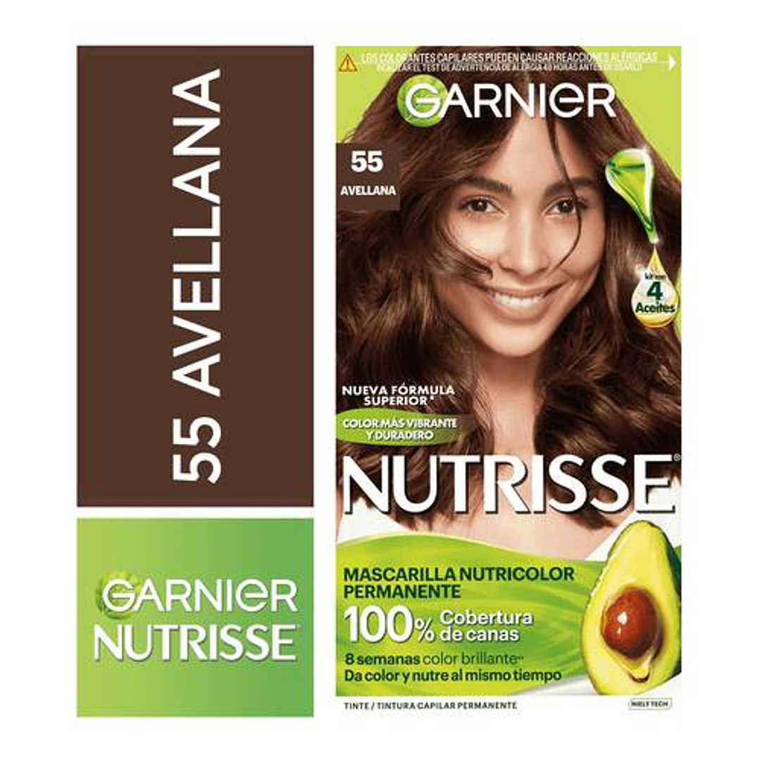 Tintura de Cabello Nutrisse 55 Avellana - GARNIER 1