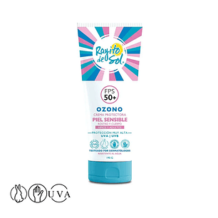 Crema Protectora Ozono Piel Sensible FPS 50 + 190G - RAYITO DE SOL