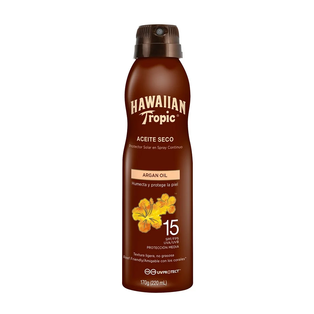 Aceite Bronceador Argan Oill Spf15 Spray 170grs - HAWAIIAN TROPIC