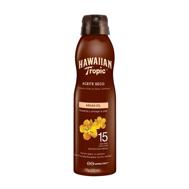 Aceite Bronceador Argan Oill Spf15 Spray 170grs - HAWAIIAN TROPIC 1