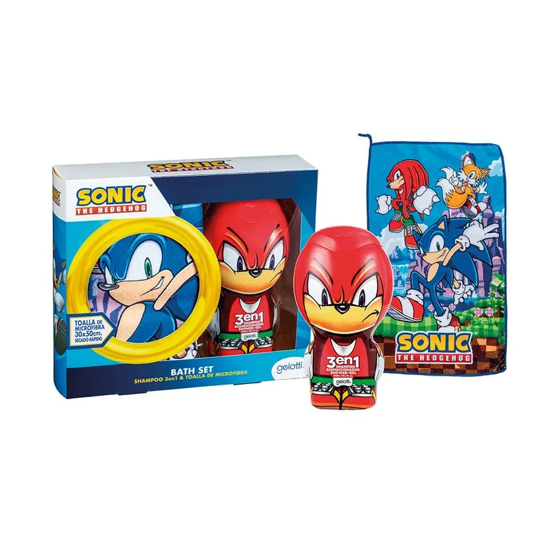 Set de Cuidado personal SONIC shoobies - shampoo + toalla sonic 1