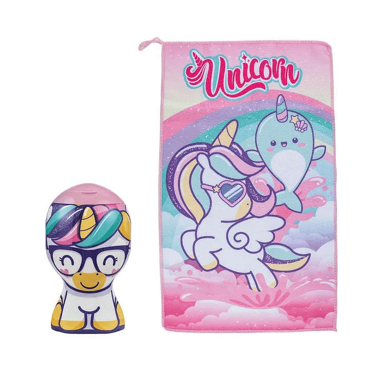Set de Cuidado personal UNICORNIO shoobies - shampoo + toalla unicornio 2