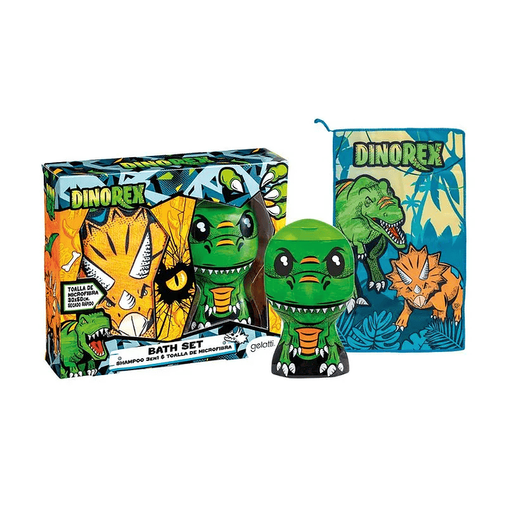Set de Cuidado personal DINOREX shoobies - shampoo + toalla dinorex 1