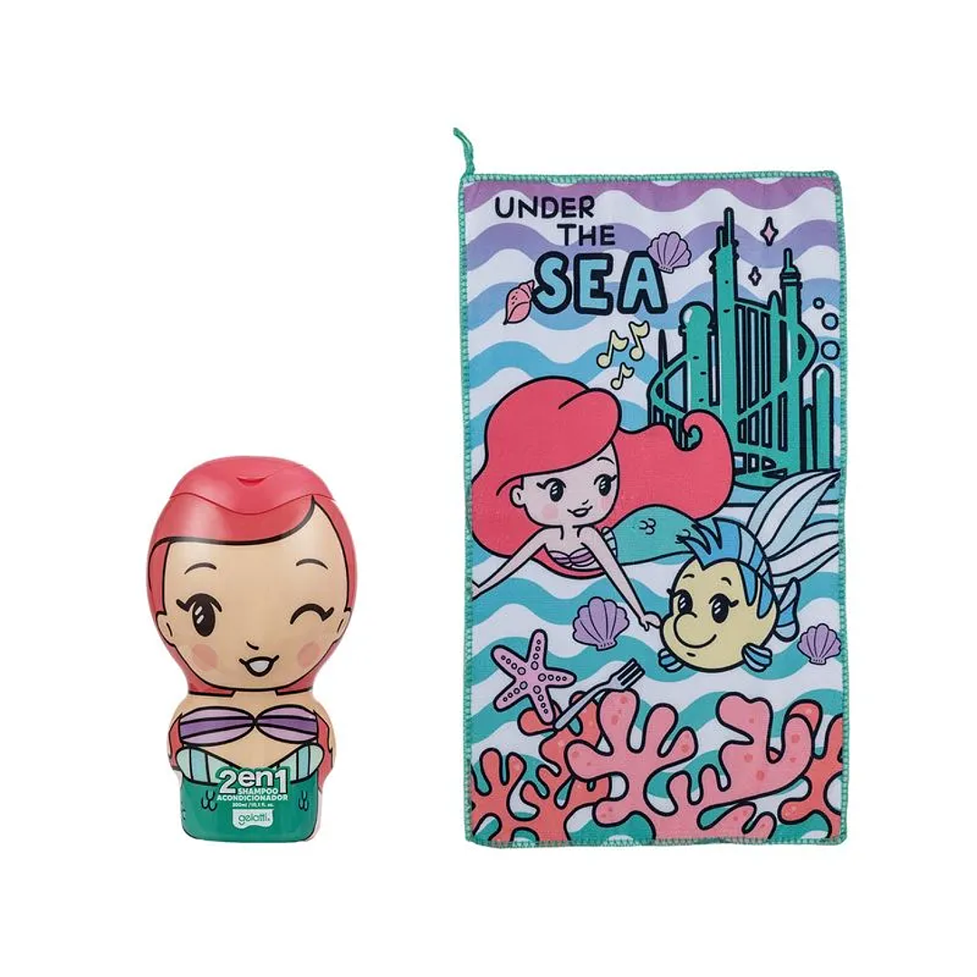 Set de Cuidado personal PRINCESAS ARIEL shoobies - shampoo + toalla ariel 2