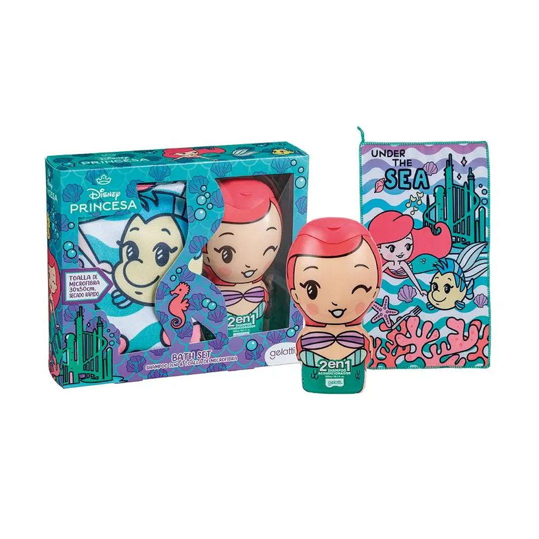 Set de Cuidado personal PRINCESAS ARIEL shoobies - shampoo + toalla ariel 1