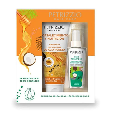 Estuche Shampoo Jalea Real + Óleo Coco - PETRIZZIO