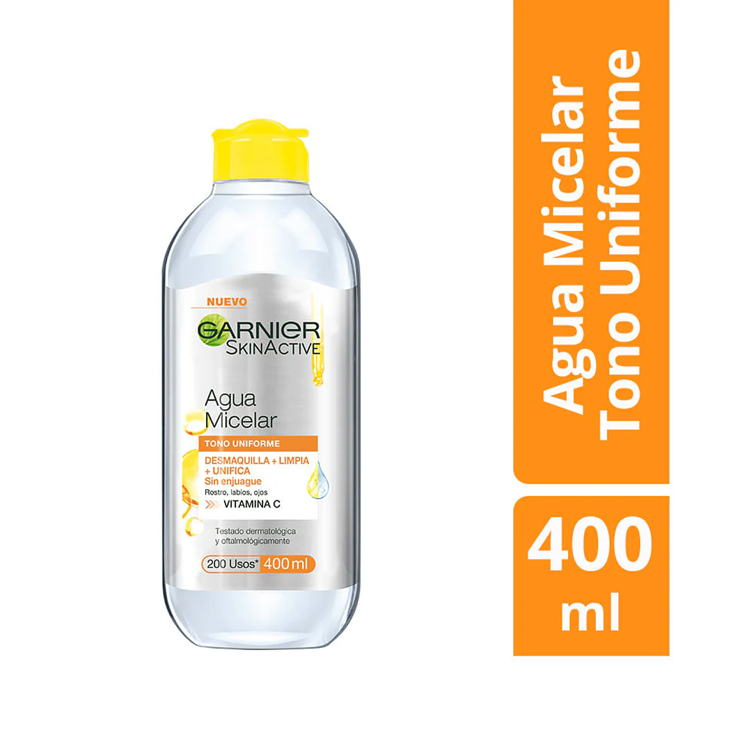 Agua micelar Skin Active Express Aclara 400 Ml - GARNIER 1