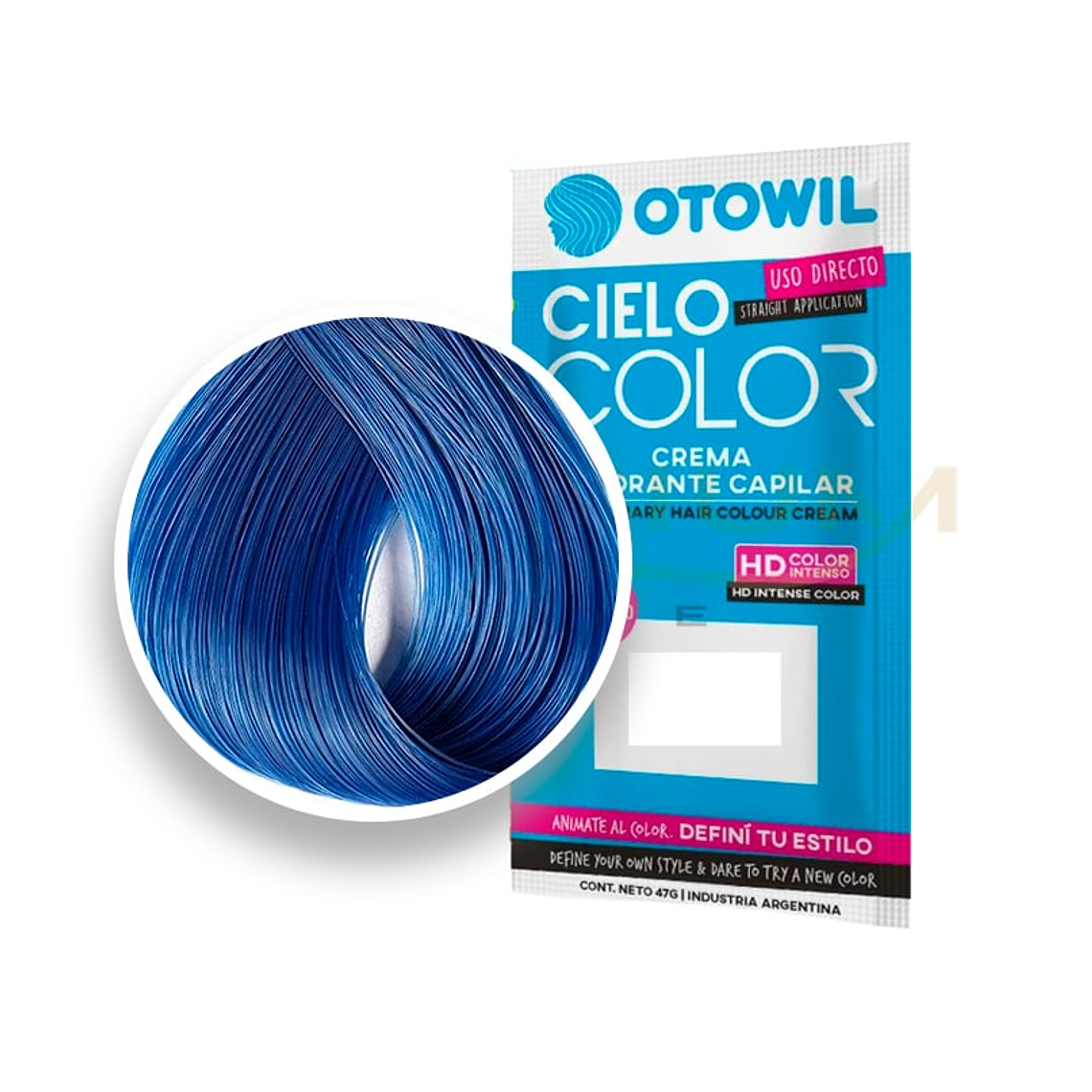 Sachet Tintura AZUL cielo color 47 grm sin amoniaco - OTOWIL 1