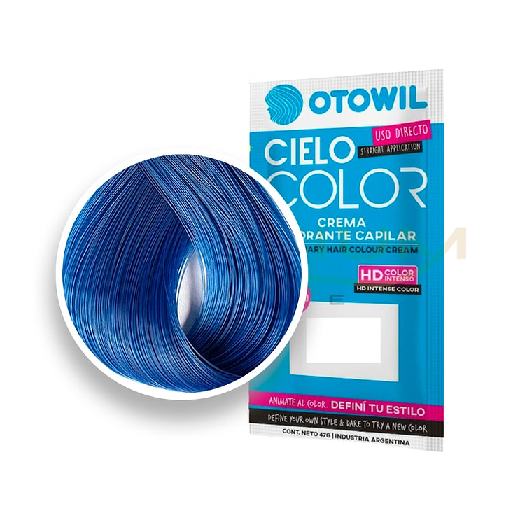 Sachet Tintura AZUL cielo color 47 grm sin amoniaco - OTOWIL 1
