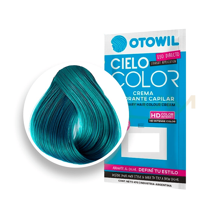 Sachet Tintura TURQUESA cielo color 47 grm sin amoniaco - OTOWIL 1