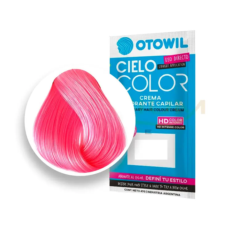 Sachet Tintura ROSA PASTEL cielo color 47 grm sin amoniaco - OTOWIL 1