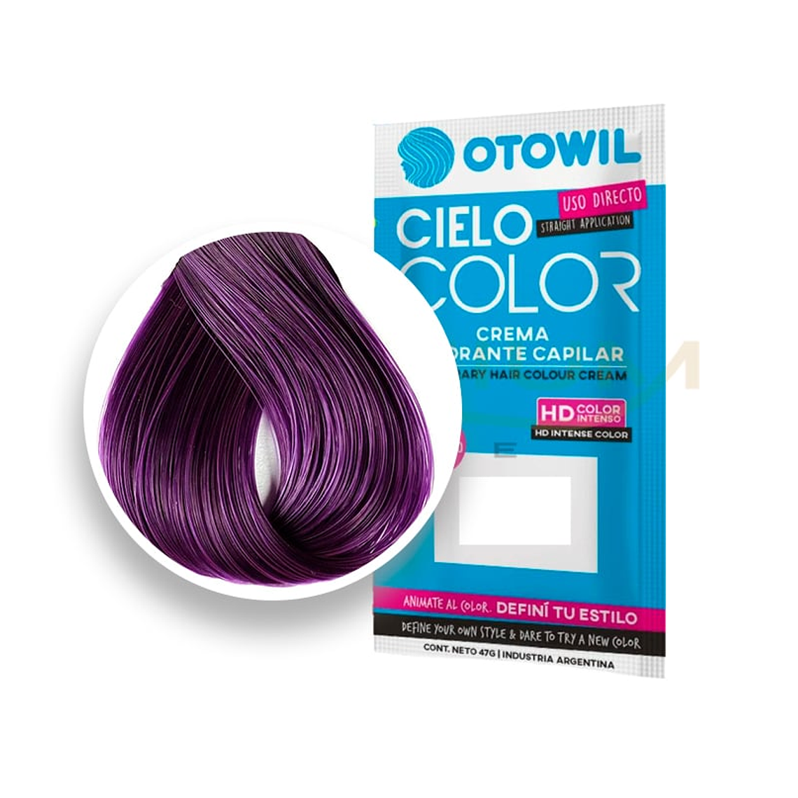 Sachet Tintura PURPURA cielo color 47 grm sin amoniaco - OTOWIL 1