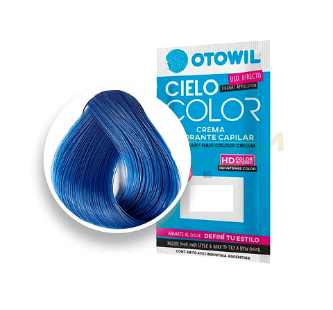 Sachet Tintura AZUL FRANCIA cielo color 47 grm sin amoniaco - OTOWIL