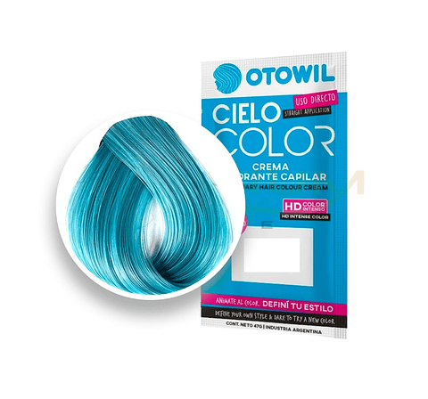 Sachet Tintura CELESTE cielo color 47 grm sin amoniaco - OTOWIL