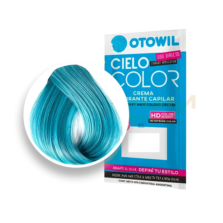 Sachet Tintura CELESTE cielo color 47 grm sin amoniaco - OTOWIL 1