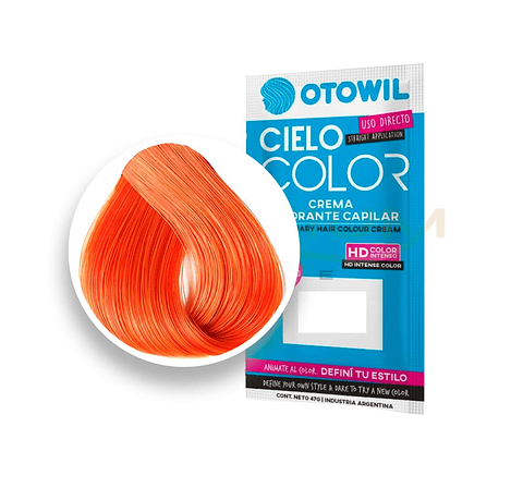 Sachet Tintura NARANJA cielo color 47 grm sin amoniaco - OTOWIL